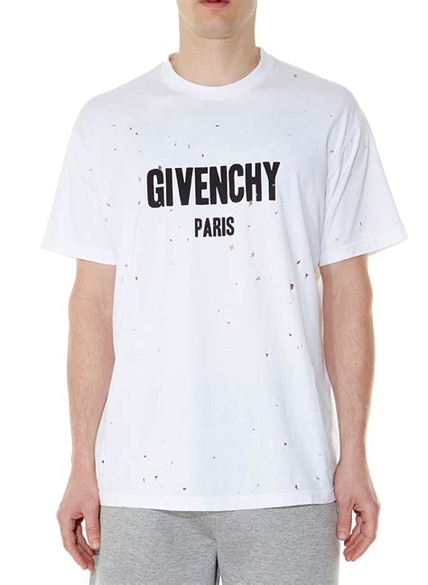 givenchy paris shirt logo|givenchy t shirt with holes.